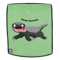 Funny hungry honey badger cartoon illustration
