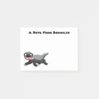 Funny hungry honey badger cartoon illustration