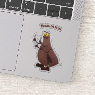 Funny hungry ugly flea cartoon