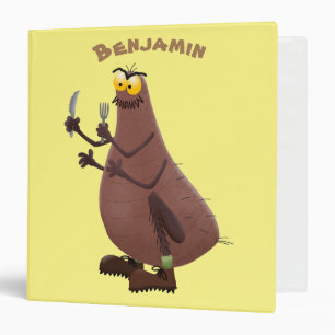 Funny hungry ugly flea cartoon binder