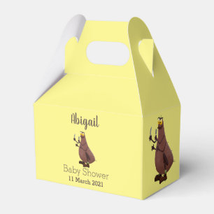 Funny hungry ugly flea cartoon favor box