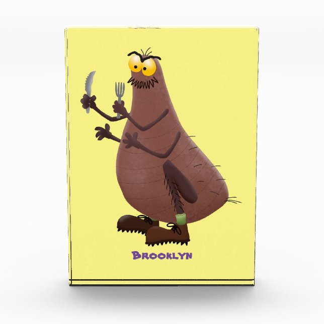 Funny hungry ugly flea cartoon photo block (Front)