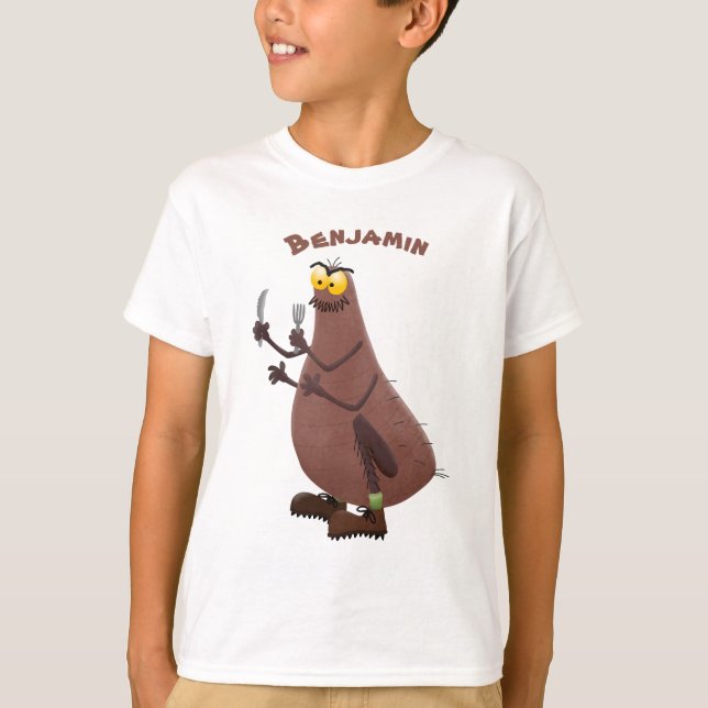 Funny hungry ugly flea cartoon T-Shirt (Front)