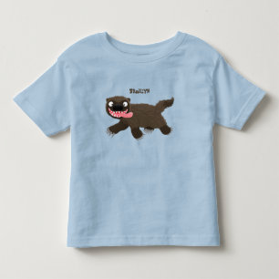 Funny hungry wolverine animal cartoon toddler t-shirt