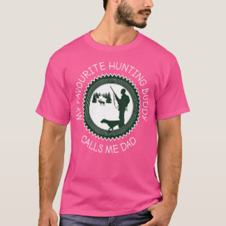 Funny Hunter Father Hunting Clothes Dog Rifle T-Shirt