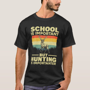 Funny Hunting Art For Boys Men Deer Hunter Wildlif T-Shirt