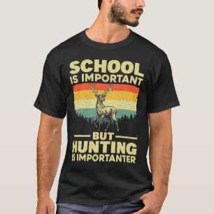 Funny Hunting Art For Boys Men Deer Hunter Wildlif T-Shirt