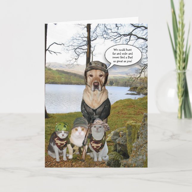 Funny Hunting Dog/Lab Father's Day Card (Front)