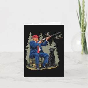 Funny Hunting Duck Trump Camo Hunting Hello Card
