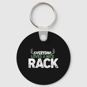 Funny Hunting Nice Rack Antlers Deer Hunter Humour Keychain