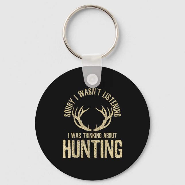 Funny Hunting Quote Saying Deer Venison Elk Hunter Keychain (Front)