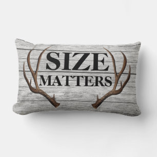 Funny Hunting Size Matters Lumbar Pillow