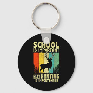 Funny Hunting Tee For Boys Men Deer Hunting Hunter Keychain