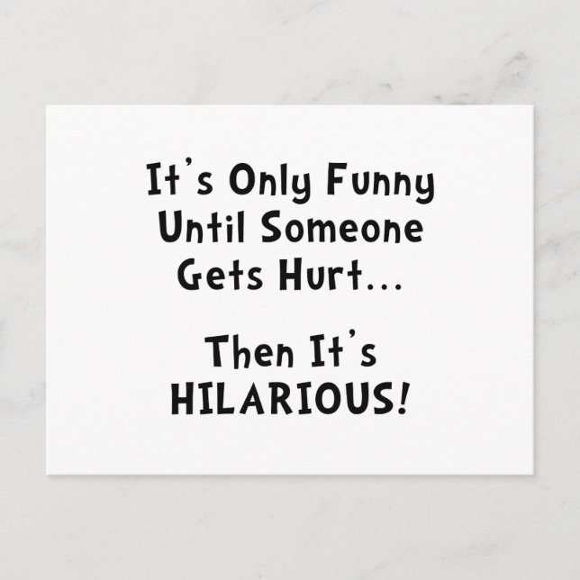 Funny Hurts Postcard (Front)
