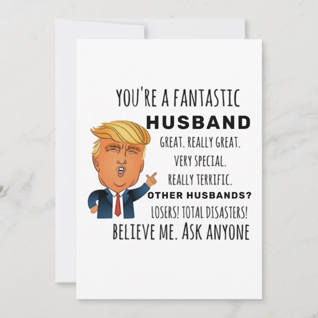 Funny Husband Birthday Best Gift Card (Front)