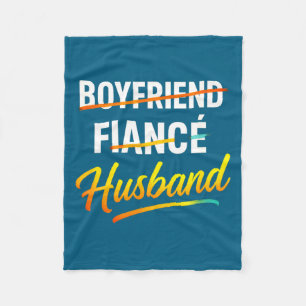 Funny Husband Boyfriend Fiance Husband Humor Fleece Blanket