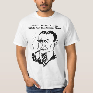 Funny Husband Wife Marriage Quotes Saying Art T-Shirt