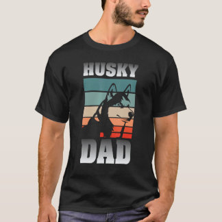 Funny Husky Dad Pet Owner Men Dog Animal Lover Sib T-Shirt