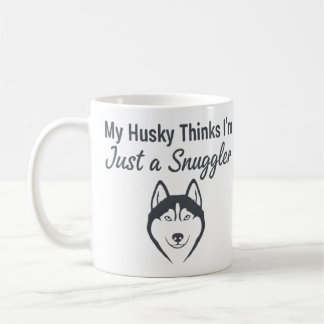 Funny Husky Dog Snuggler Coffee Mug