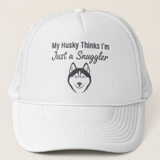 Funny Husky Dog Snuggler Trucker Hat