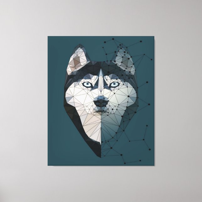 Funny Husky Face Constellation Gifts Lover Canvas Print (Front)