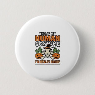 Funny Husky Human Costume Halloween Dog Shirt Desi 2 Inch Round Button
