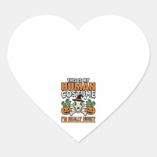 Funny Husky Human Costume Halloween Dog Shirt Desi Heart Sticker