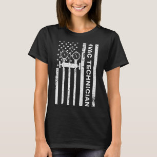 Funny HVAC Gift For Men Cool HVAC Technician Ameri T-Shirt