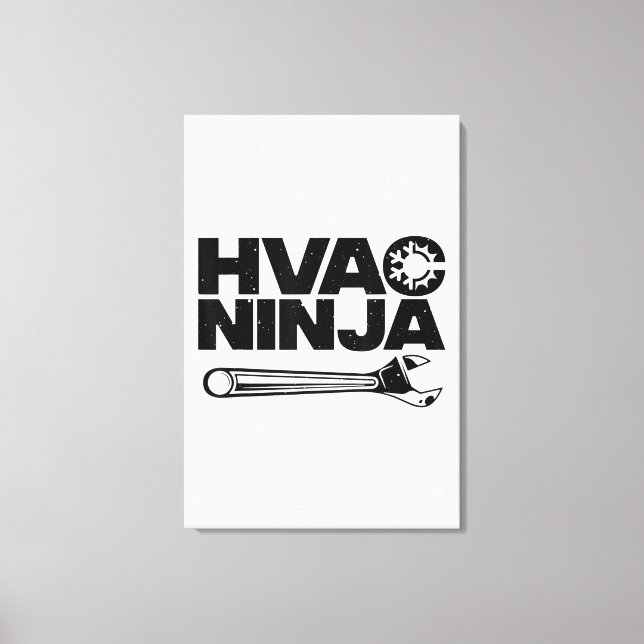 Funny HVAC Gift For Men Cool Technician Air Condit Canvas Print (Front)