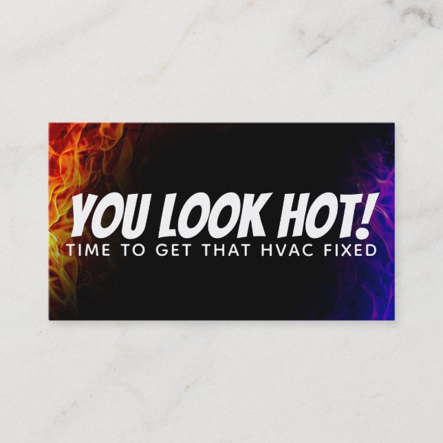 Funny HVAC slogans business Cards (Front)