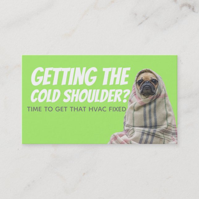 Funny HVAC slogans business Cards (Front)