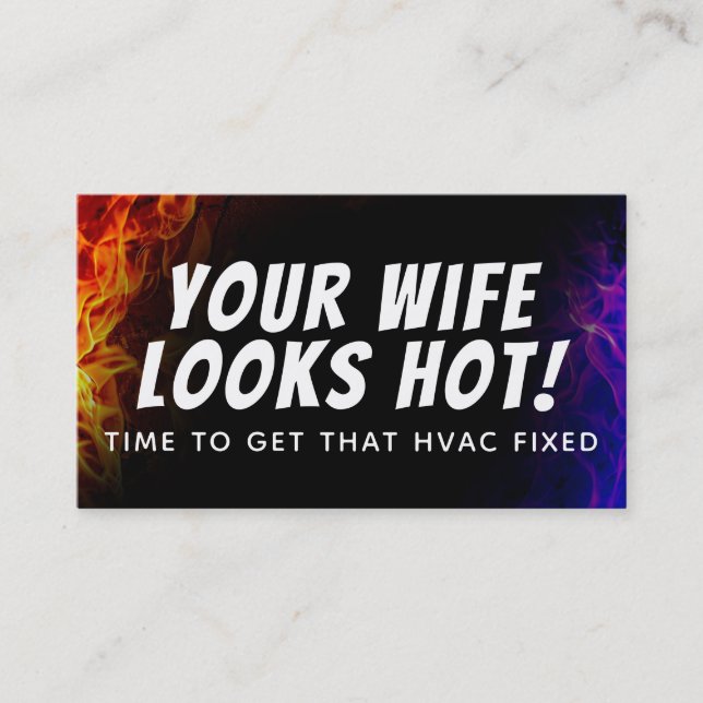 Funny HVAC slogans business Cards (Front)