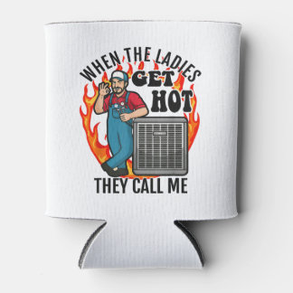 Funny HVAC Technician Air Conditioning Engineer Te Can Cooler