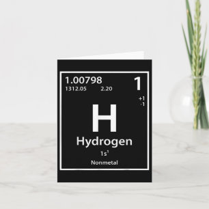 Funny Hydrogen Chemical Element Periodic Table  Card