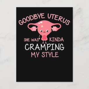 Funny Hysterectomy Uterus Removal Postcard