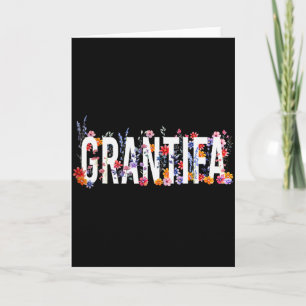Funny I Am Grantifa Vintage Floral Women  Card