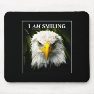 Funny I Am Smiling Mpy Eagle Photo Mouse Pad