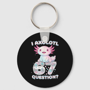 Funny I Axolotl 67 Questions Six Seven Axolotl Boy Keychain