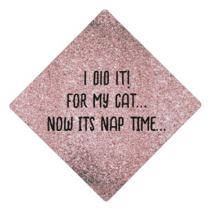 Funny I Did it for my Cat Minimal Graduation Cap Topper