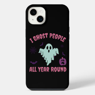 Funny I Ghost People All Year Round Halloween iPhone 14 Plus Case