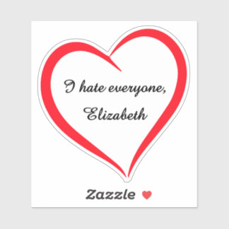 Funny I Hate Everyone Custom Name Introvert Sarcas