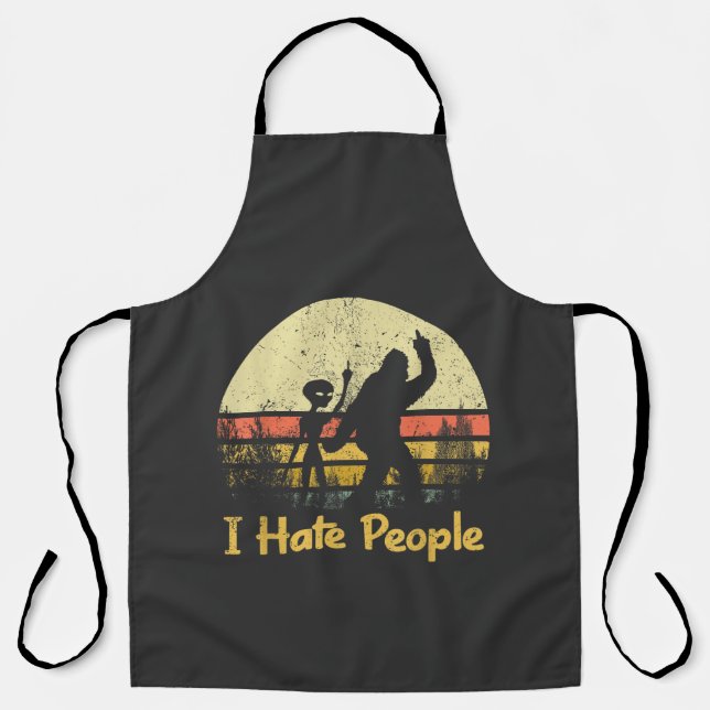 funny i hate people  apron (Front)