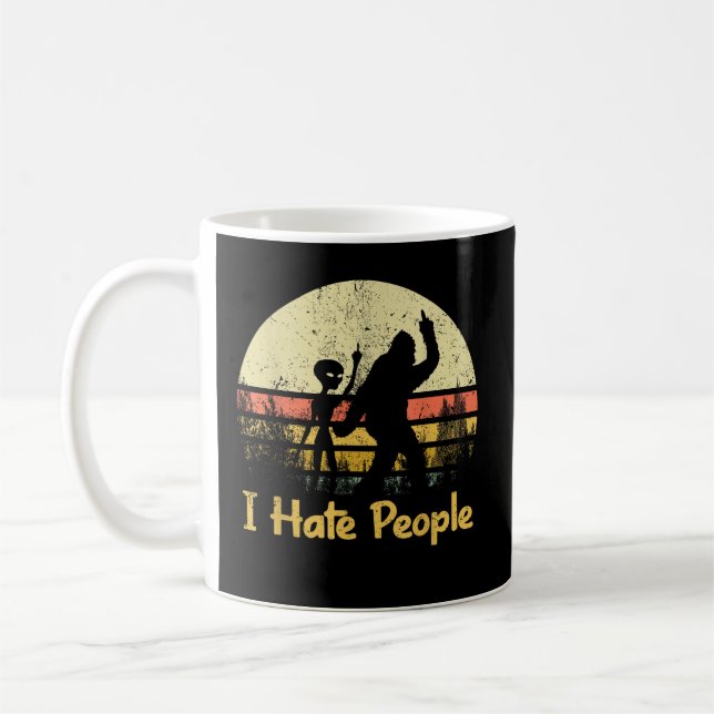 funny i hate people  coffee mug (Left)