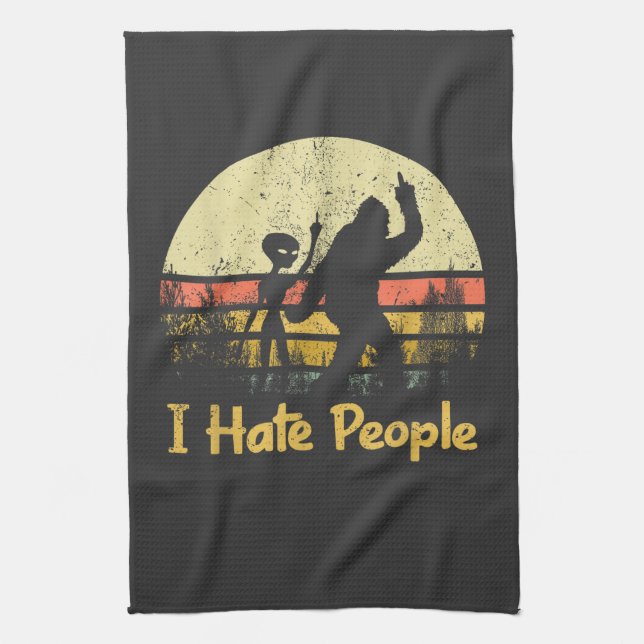 funny i hate people  kitchen towel (Vertical)