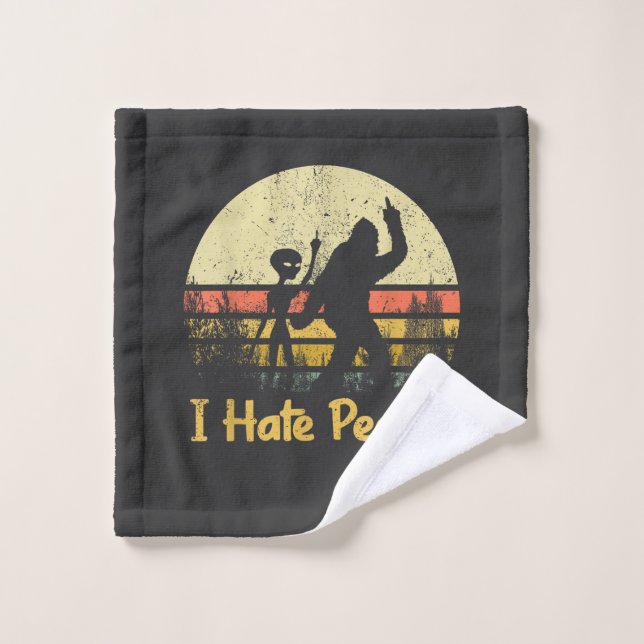 funny i hate people  wash cloth (Wash Cloth)