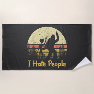 funny i hate people womens tshirts beach towel