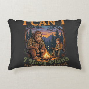 Funny I Have Plans With Bigfoot Camping & Hiking  Accent Pillow