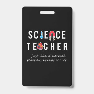 Funny I Heart Love Science & Biology Teacher Gift. Badge