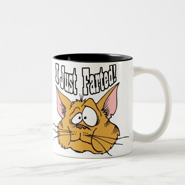 Funny I Just Farted Rude Gifts Two-Tone Coffee Mug (Right)