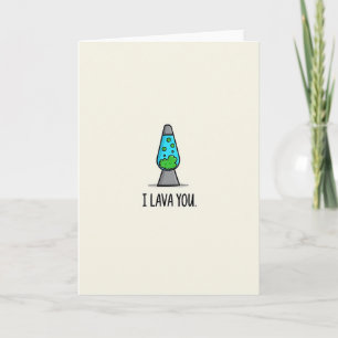 Funny I Lava You Pun Card